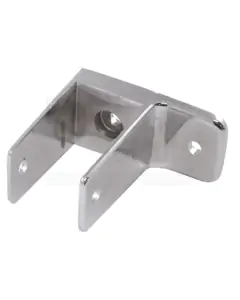 COAT HOOK-FLAT-TWO HOLE-1 STAMPED S/S - Toilet Partition Hardware