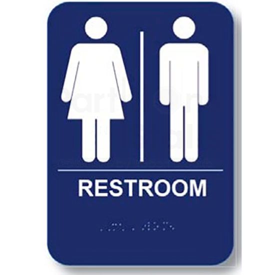 Tactile Restroom Sign