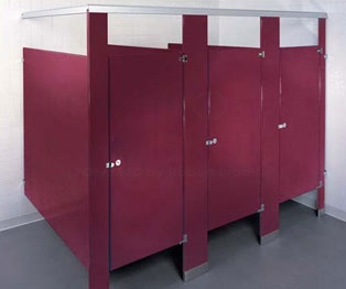 Bathroom Partitions - 3 Stalls Free Standing Left Hand