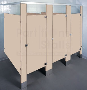 Bathroom Partitions - 3 Stalls Free Standing Left Hand